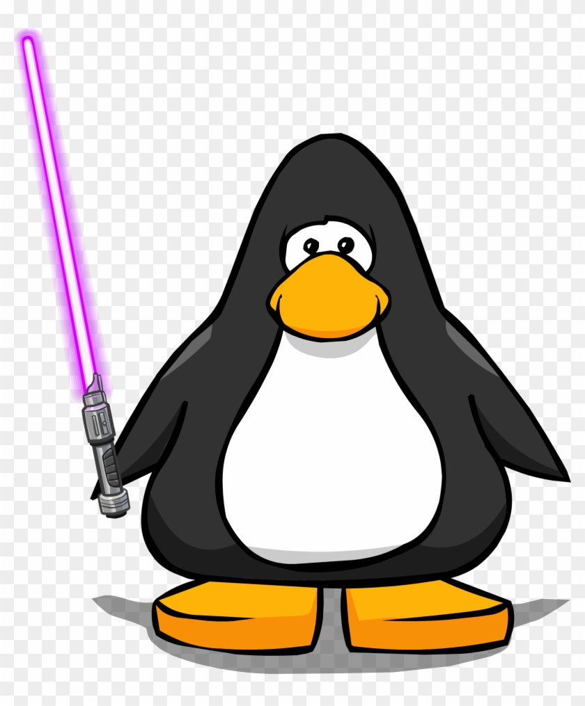 Purple Clipart Light Saber - Penguin With Hard Hat - Png Download