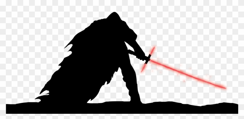 Light Saber Border Clipart Star Wars Frame - Star Wars Silhouette Kylo Ren - Png Download #170649