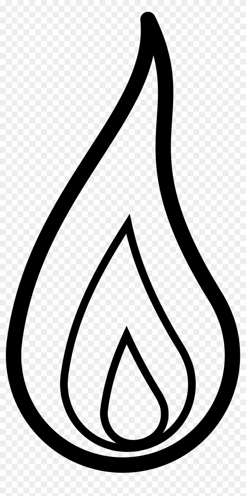 Fire Flames Clipart Black And White Free Clipart - Flame Clipart Black And White - Png Download