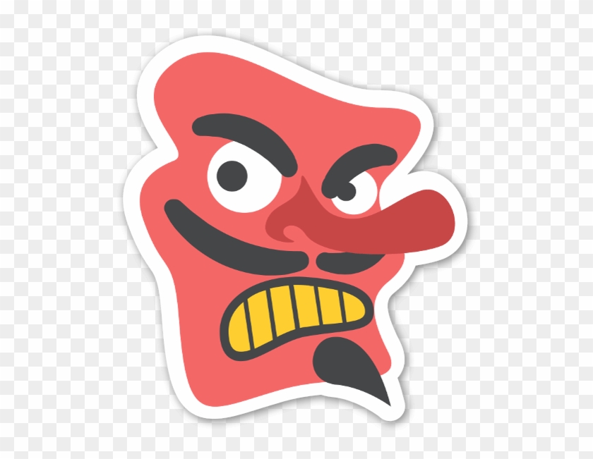 Japanese Goblin Sticker - Emoji Tengu Png Clipart
