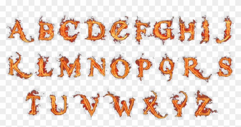 Alphabet Letter Flame Transprent Png Recreation Text - Flaming Alphabet Png Clipart