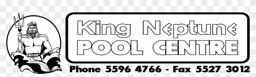 King Neptune Pool Centres Logo Black And White - Cartoon Clipart