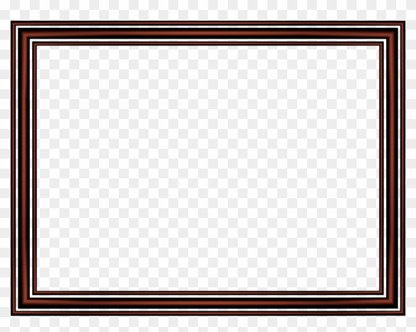 Shiny Metallic Elegant 3 Separate Bands Rectangular - Powerpoint Border Clipart #171086