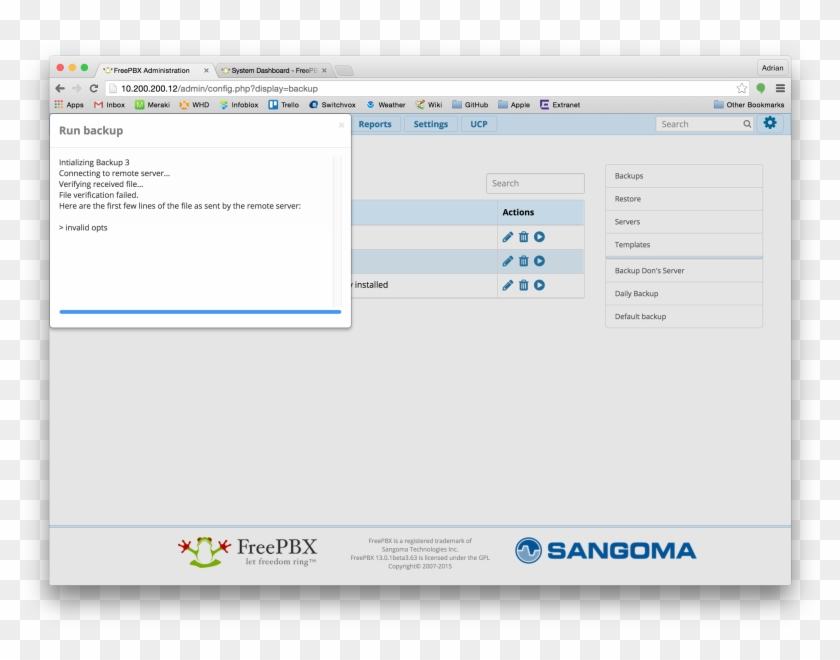 Backup-error - Sangoma Clipart