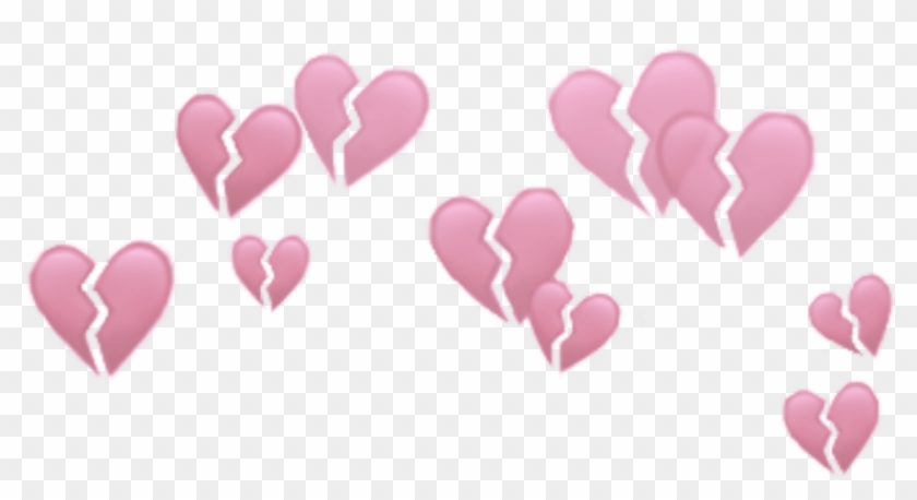 Hearts Heart Brokenheart Broken Crowns Crown Heartcrown - Heart Emoji Crown Png Clipart