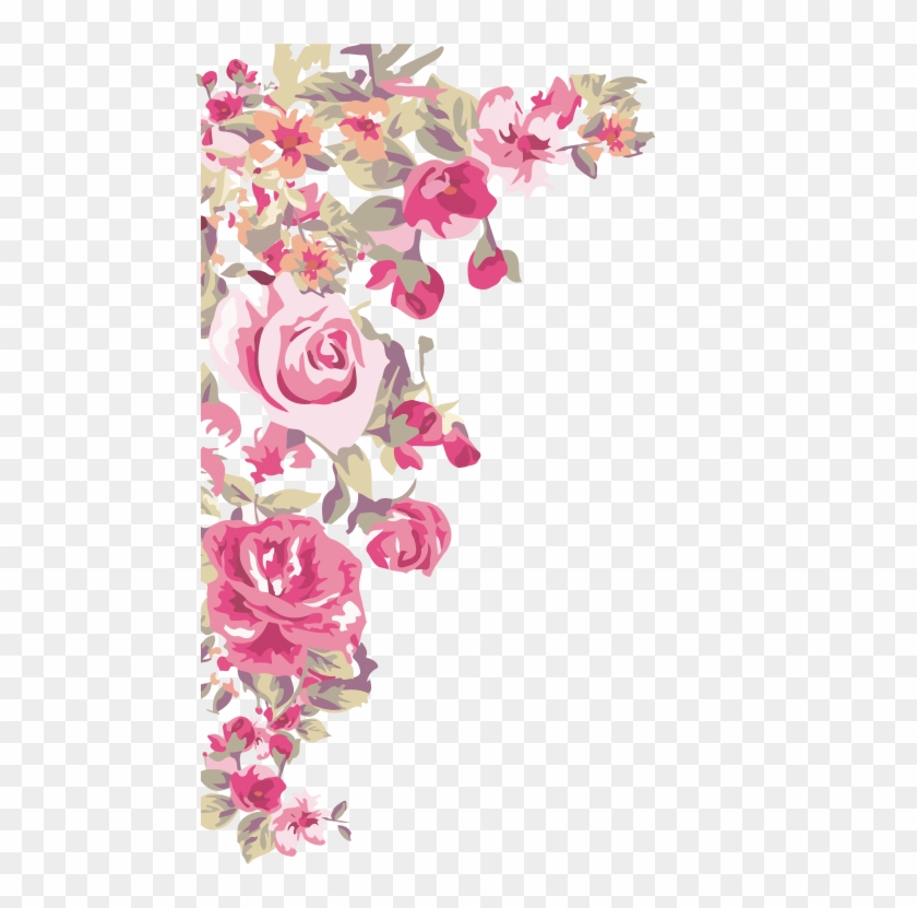 Free Png Download Border Design Corner Flower Png Images - Flower Corner Border Design Clipart