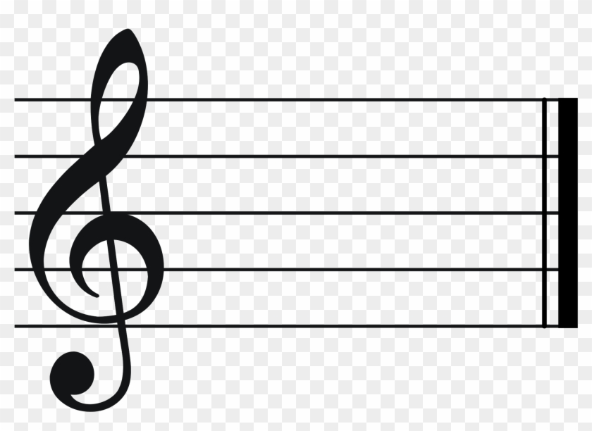 Treble Clef Staff Png Picture Freeuse - Flats Music Clipart #172061