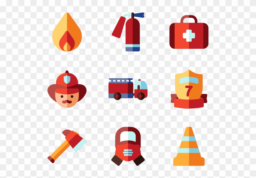 Fire Department - Fire Extinguisher Flat Icon Clipart #172260