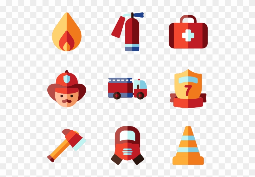 Fire Department - Fire Extinguisher Flat Icon Clipart