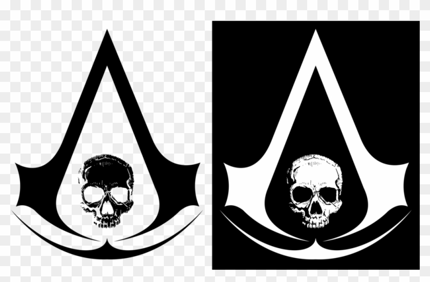 Assassins Creed Black Flag Skull Logo By Ervin Jacobi - Assassins Creed 4 Logo Clipart