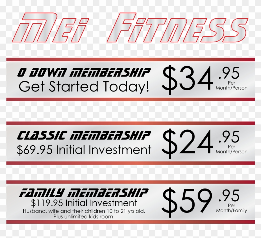 Download Mei Pricing Menu-2018 - Carmine Clipart