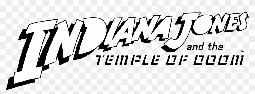 Indiana Jones Temple Of Doom Logo Black And White - Indiana Jones Raiders Of The Lost Ark Logo Clipart