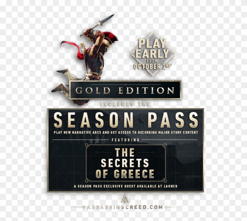Assassins Creed Gold - Assassin's Creed Odyssey Gold Edition Png Clipart #172978