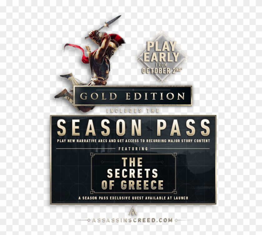 Assassins Creed Gold - Assassin's Creed Odyssey Gold Edition Png Clipart