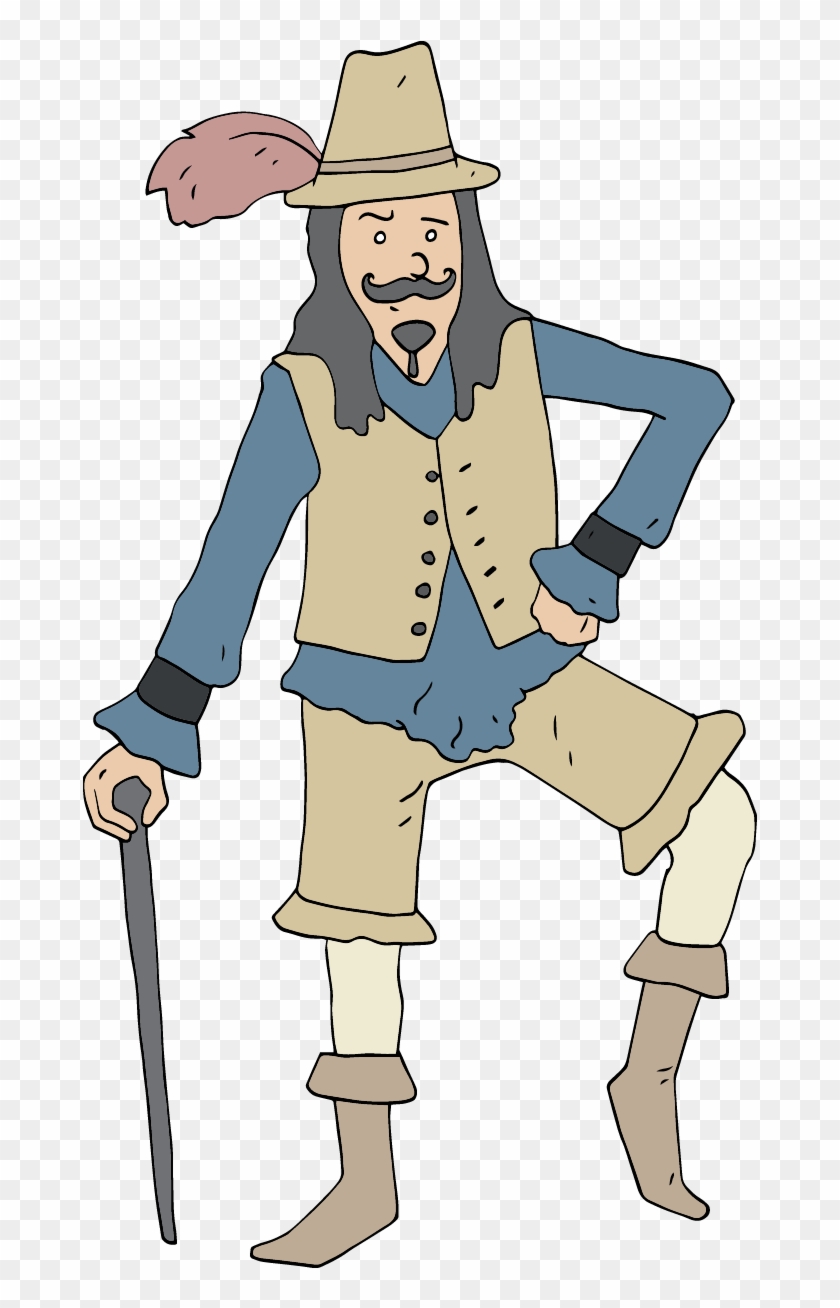 Clipart Black And White Library Civil War Jersey Heritage - Cavaliers English Civil War Cartoon - Png Download