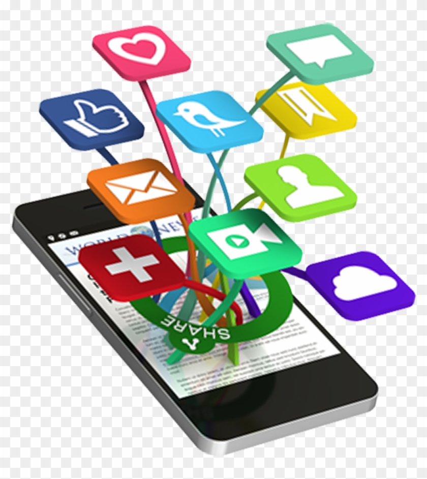 Social Media 121215 Social Media Clipart Png No Background - Social Media On Phone Png Transparent Png