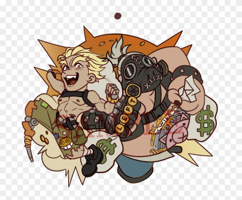 Junkrat And Roadhog, Geek Culture, Life Is Strange, - Cartoon Clipart