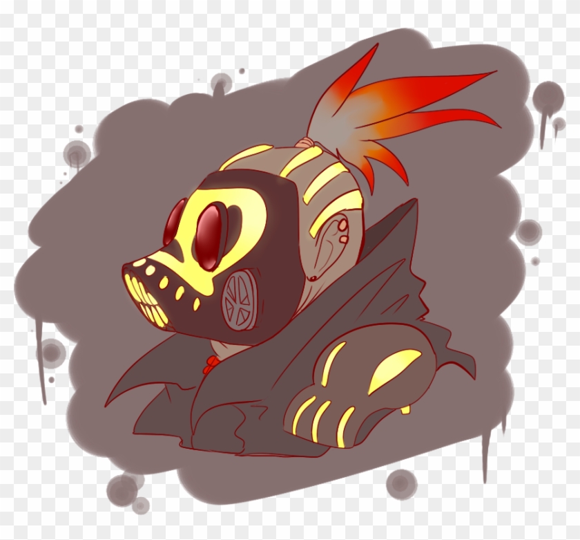 I Drew A Los Muertos Roadhog As A Commission, I'm Not - Illustration Clipart #173637