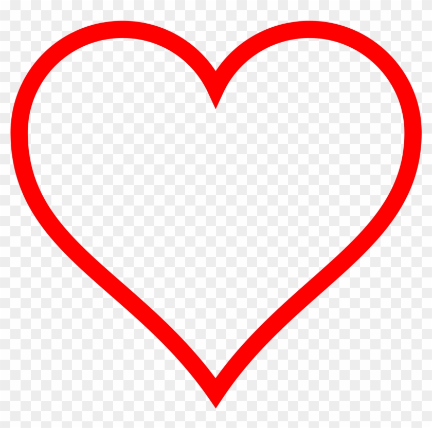 Heart Jpg Png Hd - Red Heart Outline Clipart Transparent Png