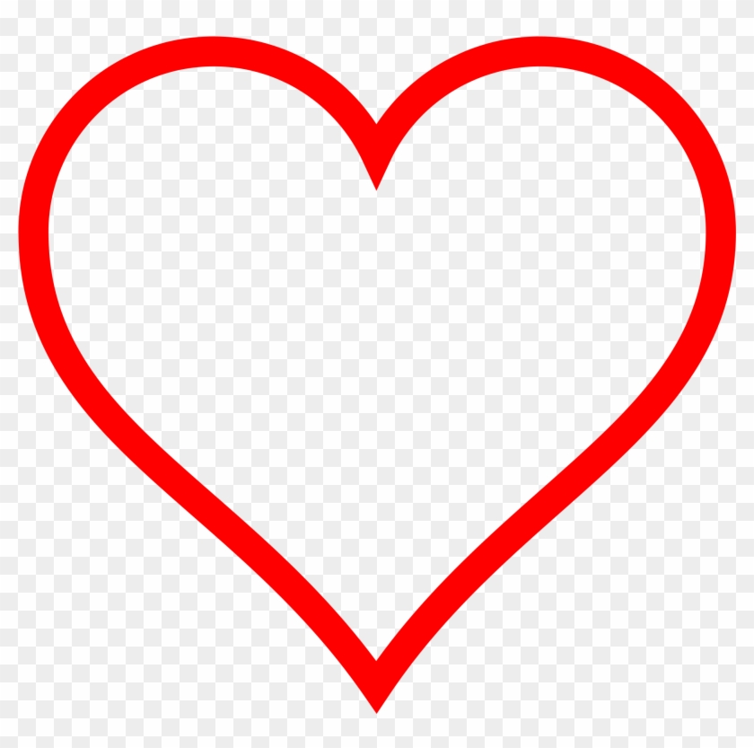 Heart Jpg Png Hd - Red Heart Outline Clipart Transparent Png #174220