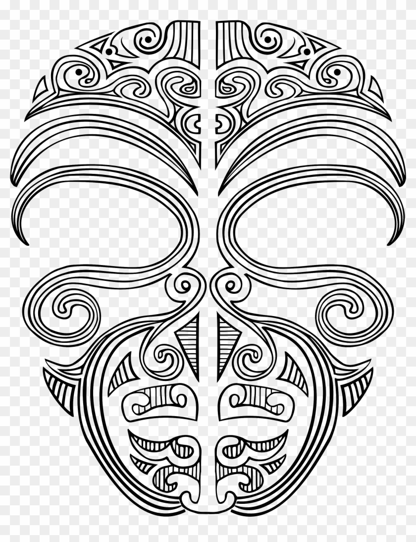 Ta Moko Face Tattoo Mask Pinterest - Maori Face Tattoo Png Clipart
