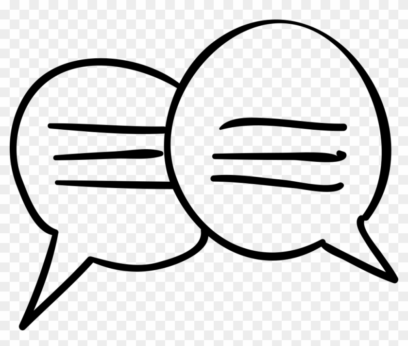 Hand Drawn Speech Bubble - Online Chat Clipart