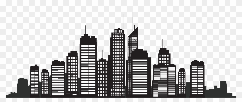 Cityscape Png - Building Silhouette Vector Png Clipart #174820
