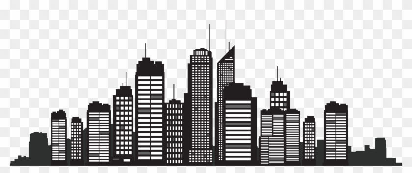 Cityscape Png - Building Silhouette Vector Png Clipart