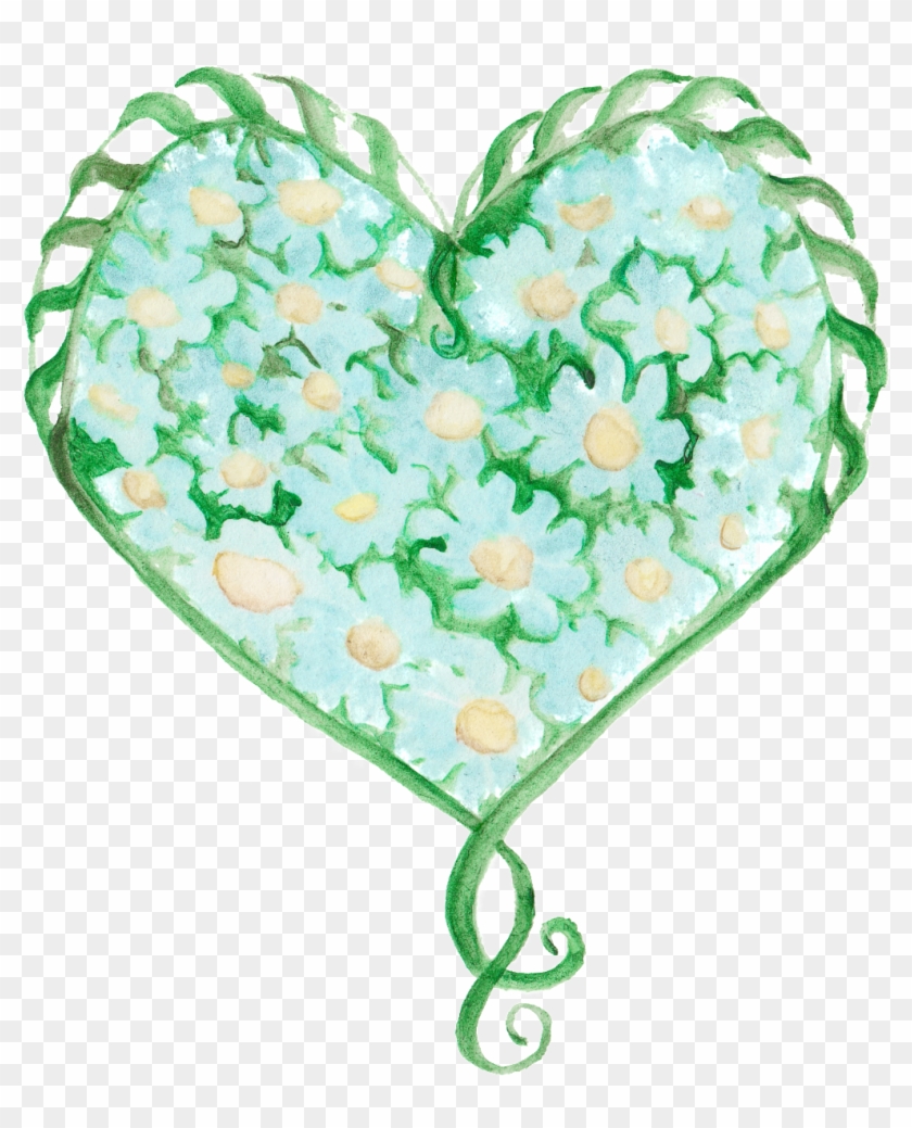 Hand Drawn Green Heart Pattern Transparent Love Clipart