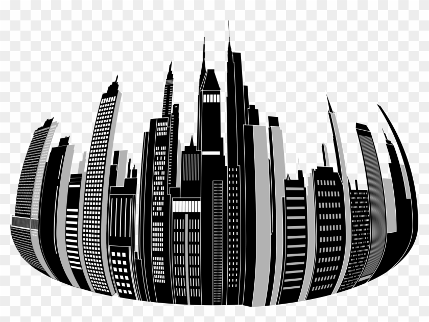 Medium Image - Distorted City Clipart