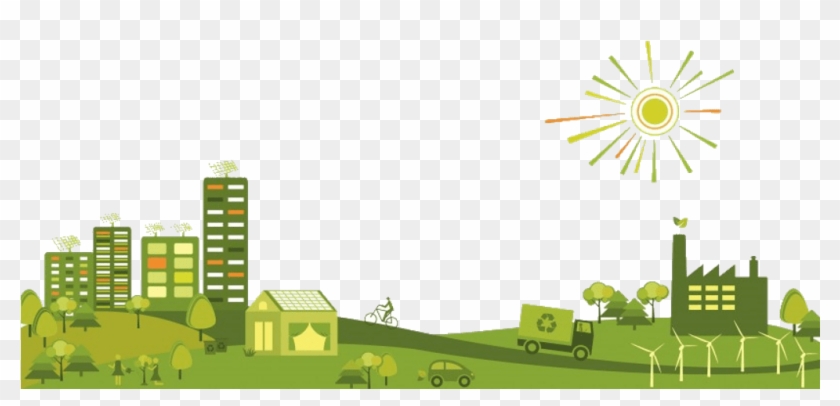 Green-cityscape - Swachh Bharat Summer Internship Clipart