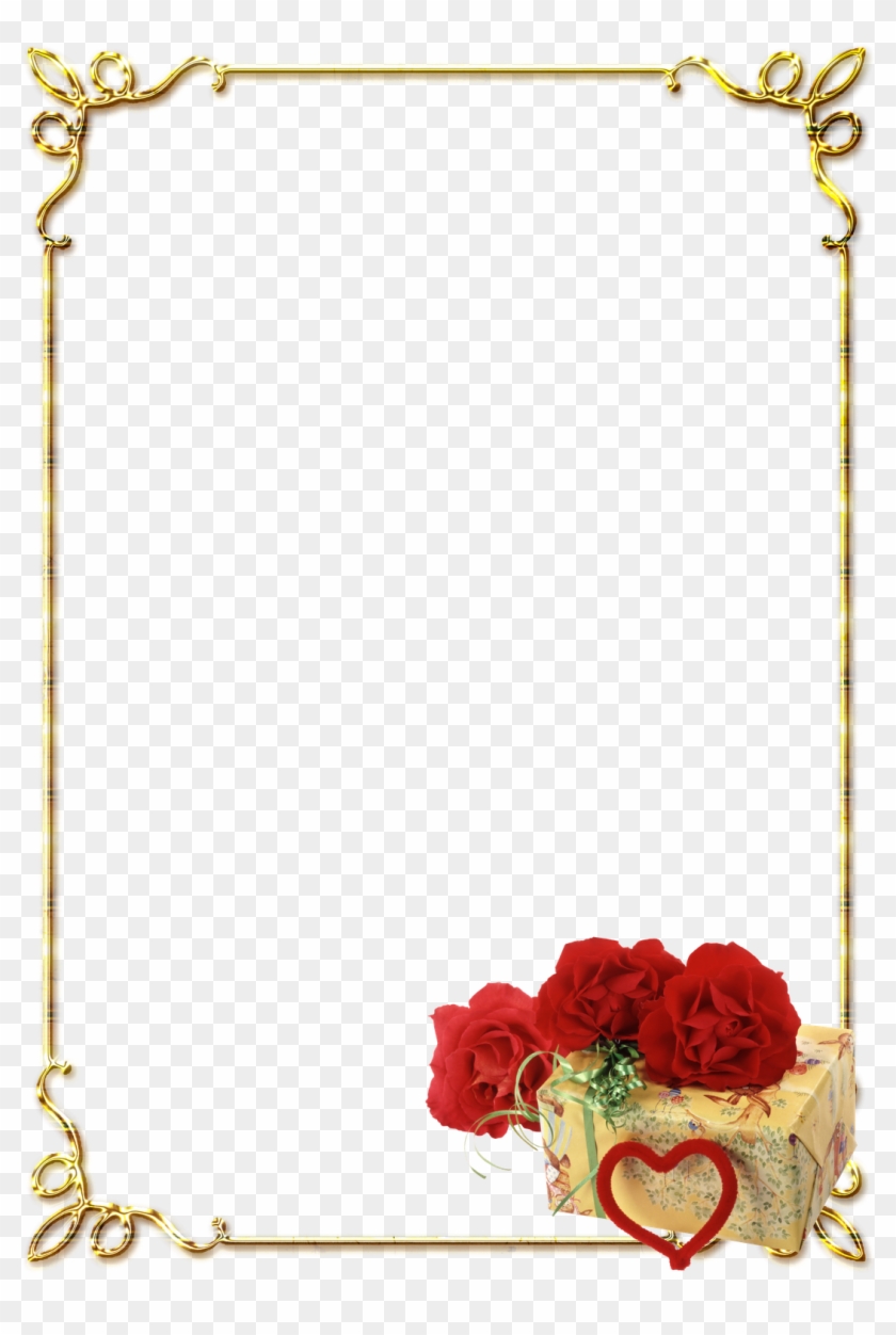 Free Png Download Bordas Rosas Vermelhas Png Images - Page Border Design Png Clipart #175151