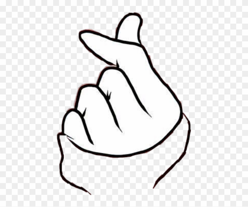 Drawn Finger Structure - Korean Heart Sign Png Clipart
