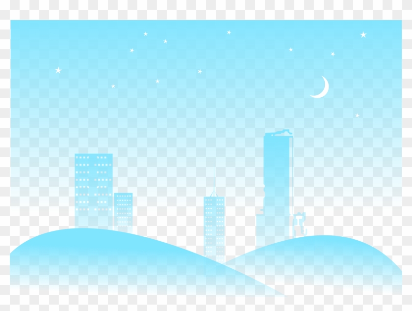 This Free Icons Png Design Of Night Cityscape Blue Clipart #175364