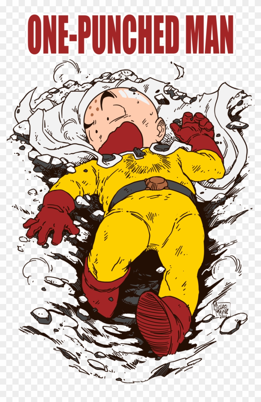One Punched Man Krillin Saitama By Michaelmayne - Krillin One Punch Man Clipart