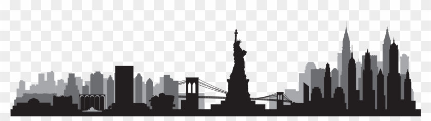 Cityscape Clipart Manhattan - New York City Skyline Silhouette Transparent - Png Download