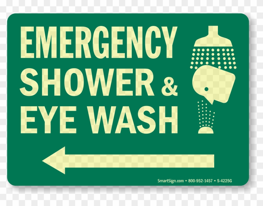Emergency Shower & Eye Wash Sign - Emergency Shower & Eye Wash Clipart #175526
