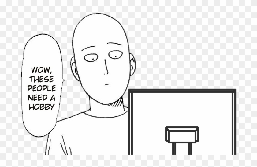 First Of All, Saitama Can Fix His Balding - One Punch Man Reaction Meme Clipart