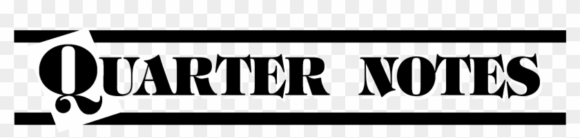 Quarter Notes Logo Black And White - Pilgrim Pines Clipart