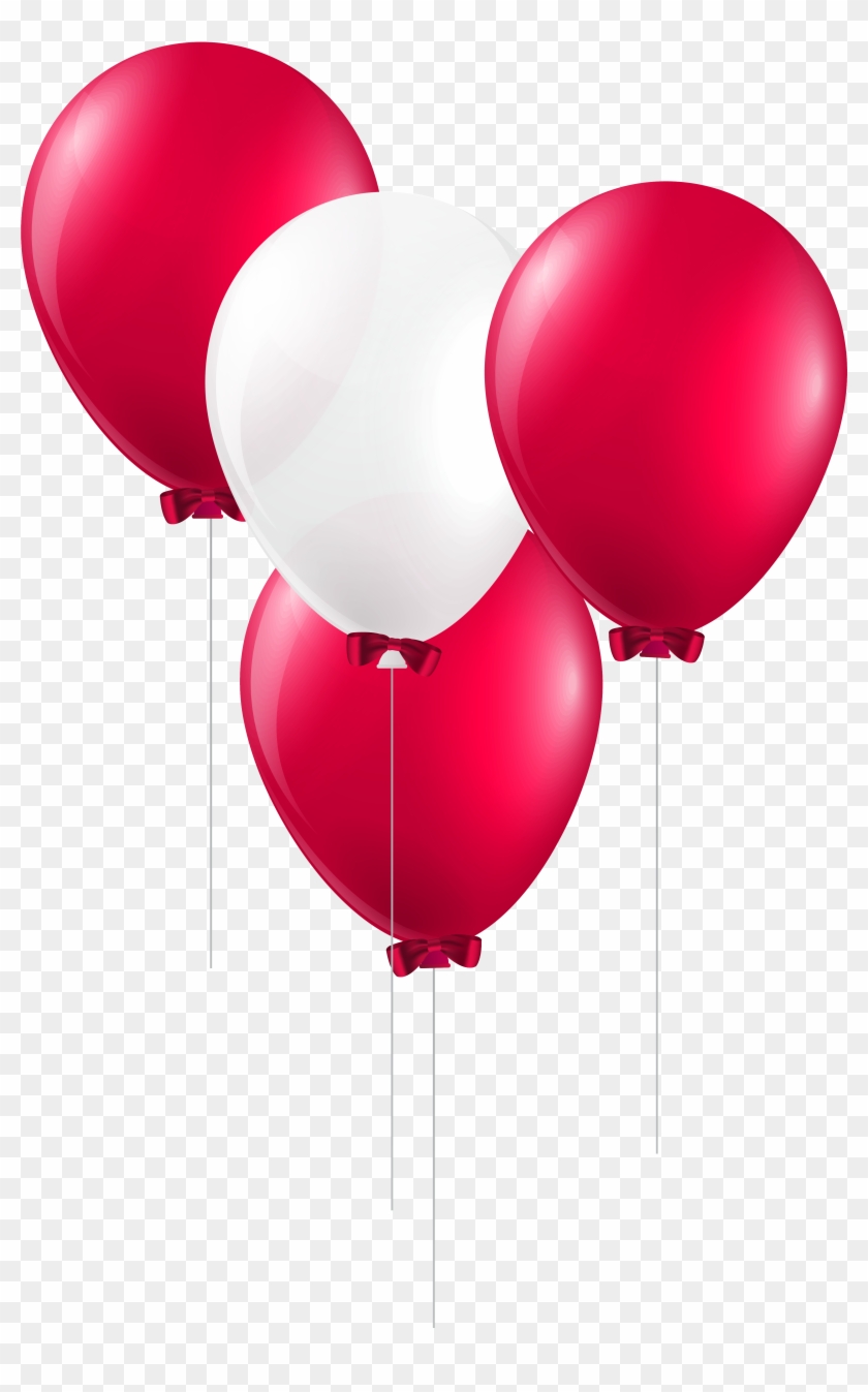 Red And White Balloons Png Clipart #175995