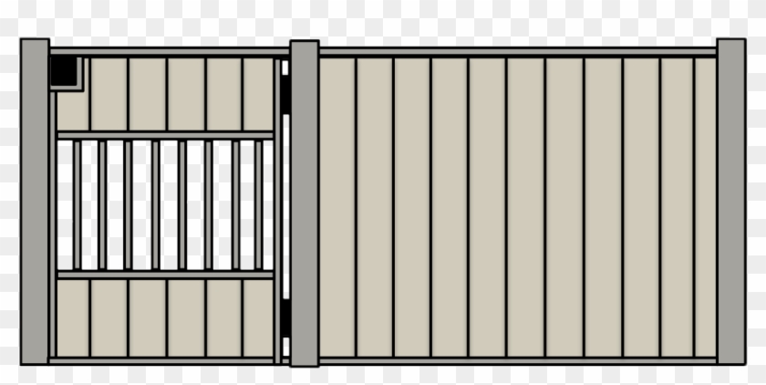 Dessin Façade De Box Quarter - Gate Clipart #176417