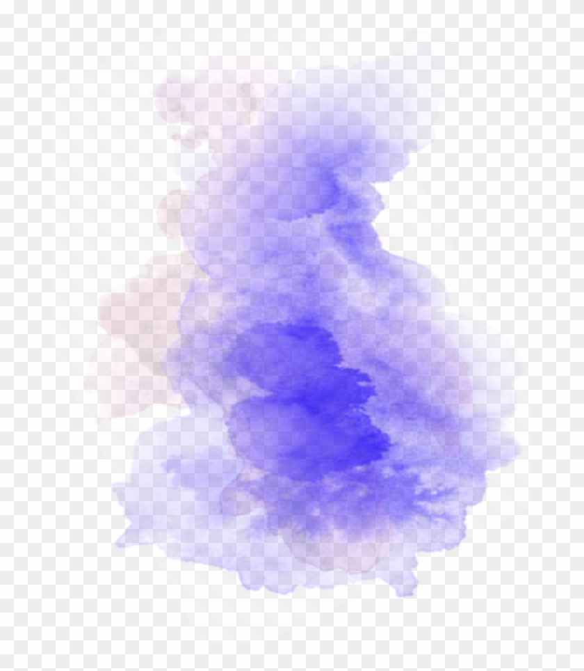Ftestickers Background Clouds Smoke Colors Purple Blue - Watercolor Paint Clipart