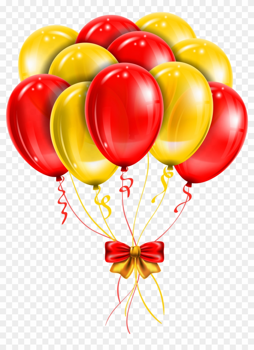 Transparent Red Yellow Balloons Png Picture Clipart - Red And Yellow Balloons Png
