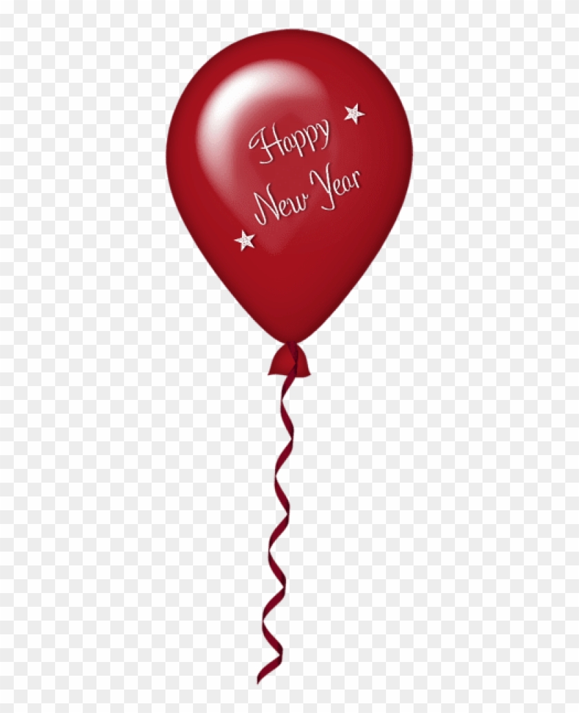 Free Png New Year Red Balloon Png - Happy New Year Balloon Png Clipart