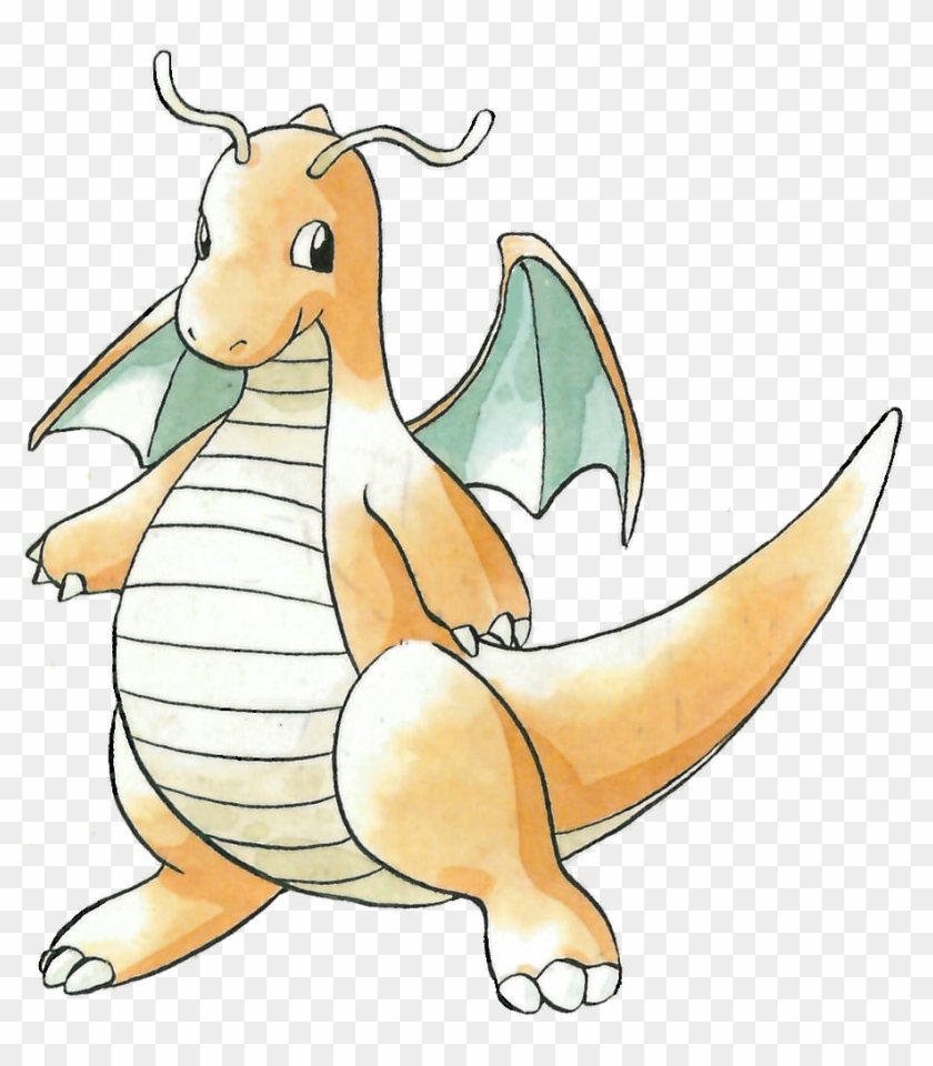 In Red And Blue, Dragonite And Charizard Had Such Different - Dragonite Artwork Clipart #177107