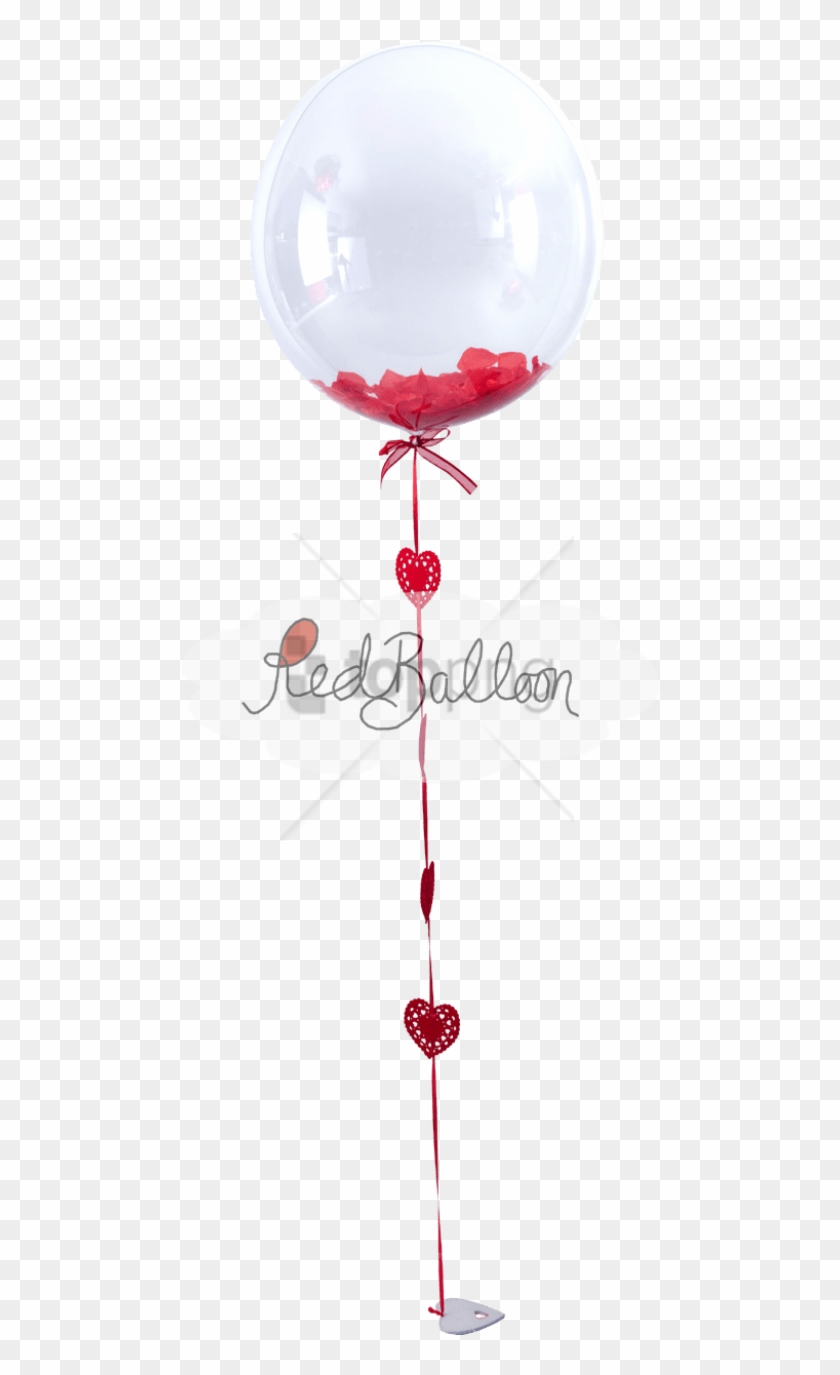 Flutter Petals Valentines Red Balloon Cork - Illustration Clipart #177276