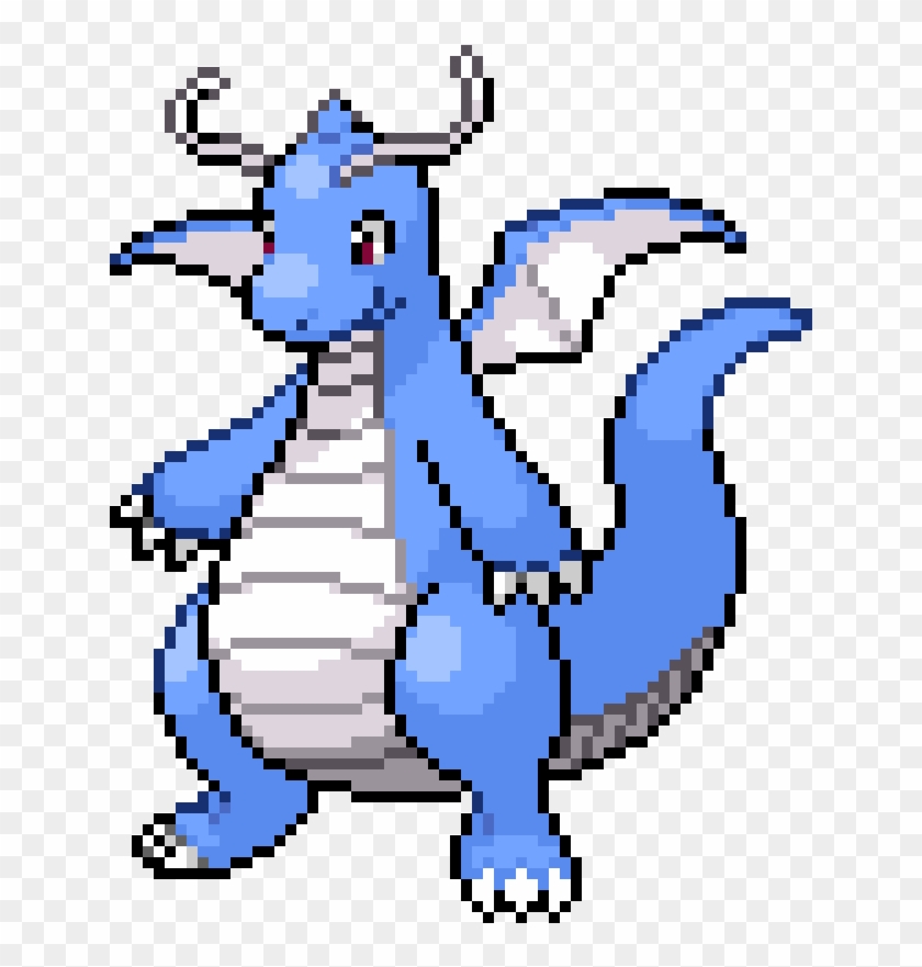 The Colour Modified Dragonite - Pokemon Pixel Art Dragonite Clipart