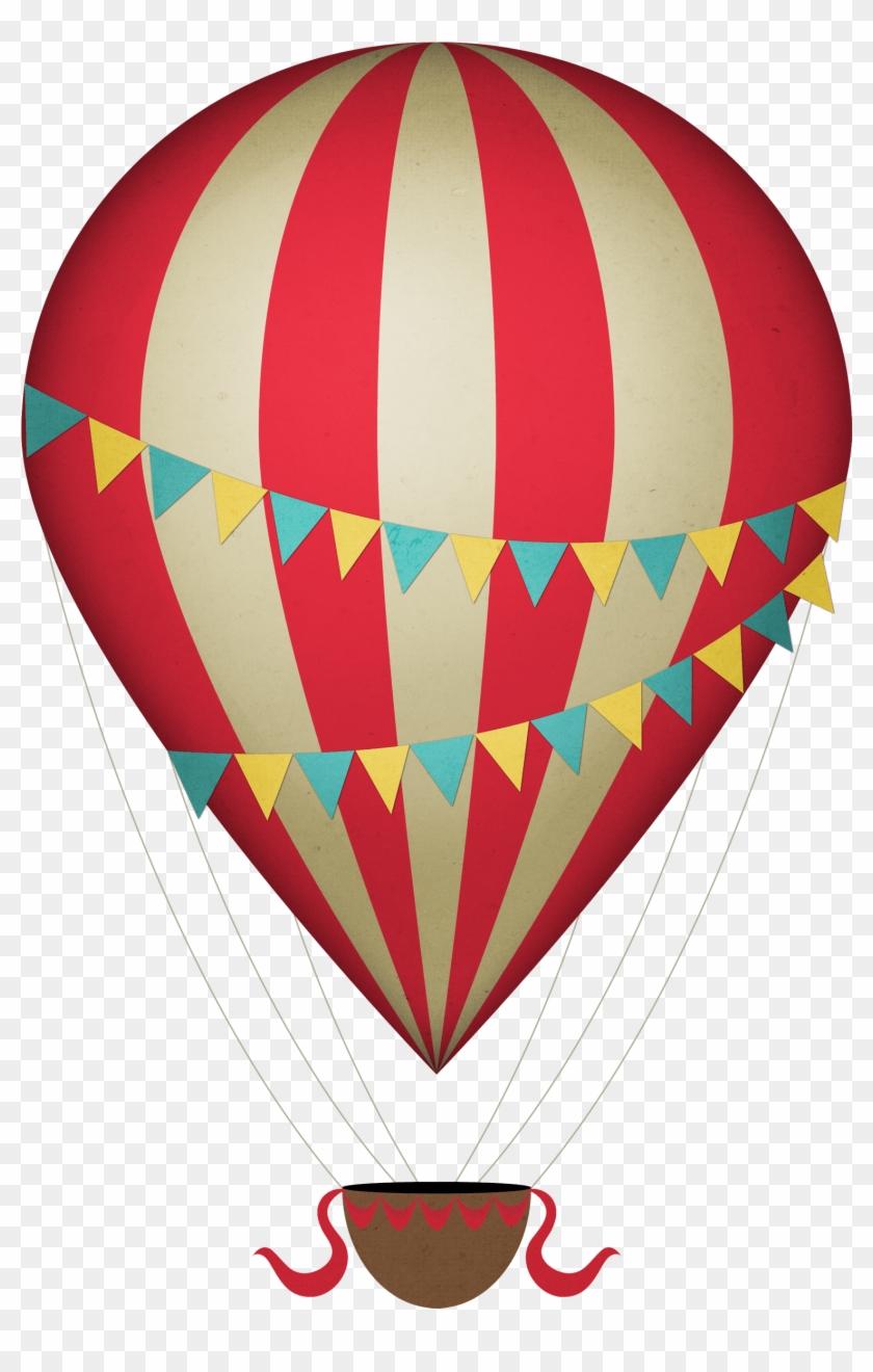 Vintage Clipart Hot Air Balloon Transparent Png - Vintage Hot Air Balloon Clipart #177370