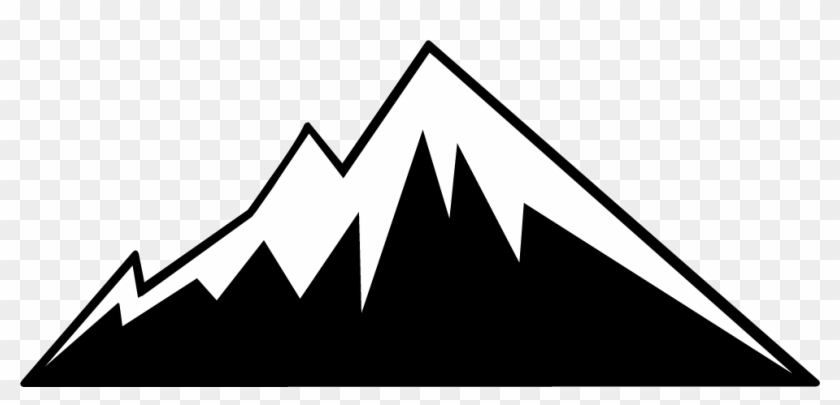 Mountain With Cross Graphic Transparent Stock Techflourish - Mountain Clip Art Black And White - Png Download #177621