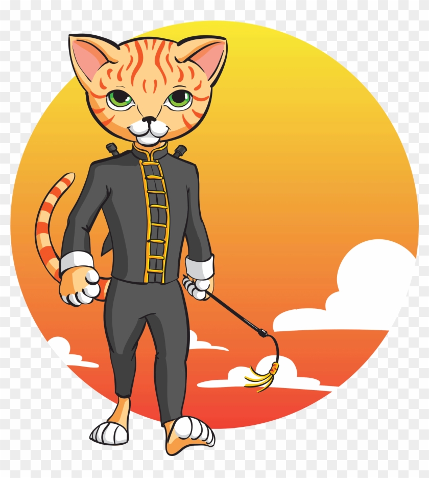 Tiger Paw Pose Sun And Clouds - Cartoon Clipart